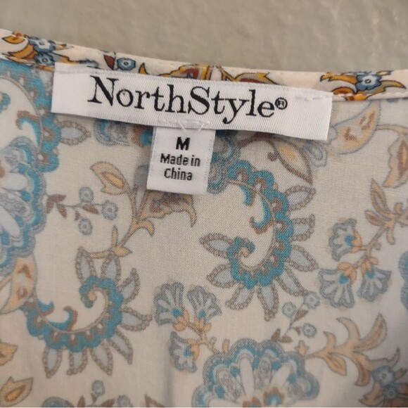 NorthStyle V-neck Drawstring Waisted Peasant Tunic Top/Dress Size Medium - Picture 6 of 13